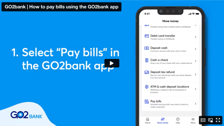 How to pay bills using the GO2bank app