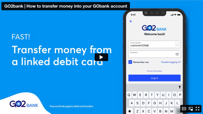 How to transfer money into your GO2bank account